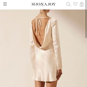 LA LUNE LONG SLEEVE BACKLESS MINI DRESS